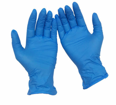 FDA 510K Disposable Medical Nitrile Gloves , Disposable Nitrile Gloves Powder Free