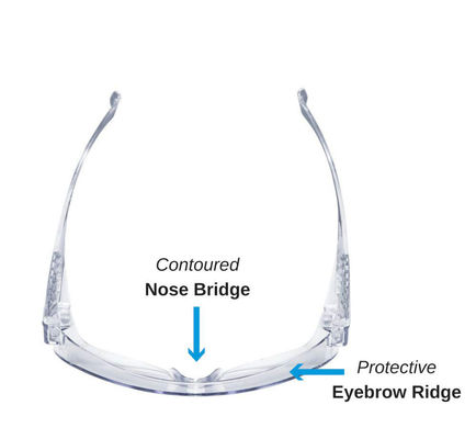 Windproof Medical Protective Goggles , Plastic Clear Medical Safety Glasses