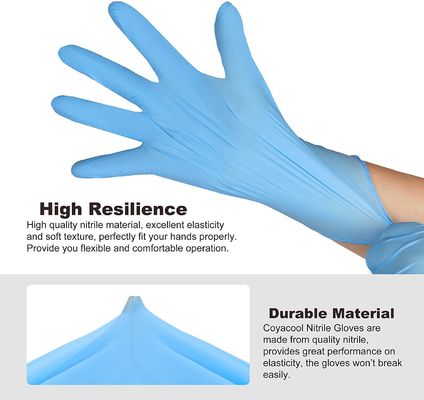 Thick Disposable Medical Nitrile Gloves Stretchable Puncture Resistant