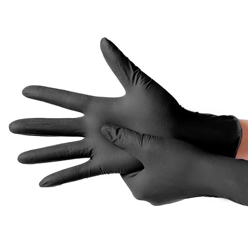 Black Disposable Medical Nitrile Gloves Powder Free Disposable Nitrile Gloves
